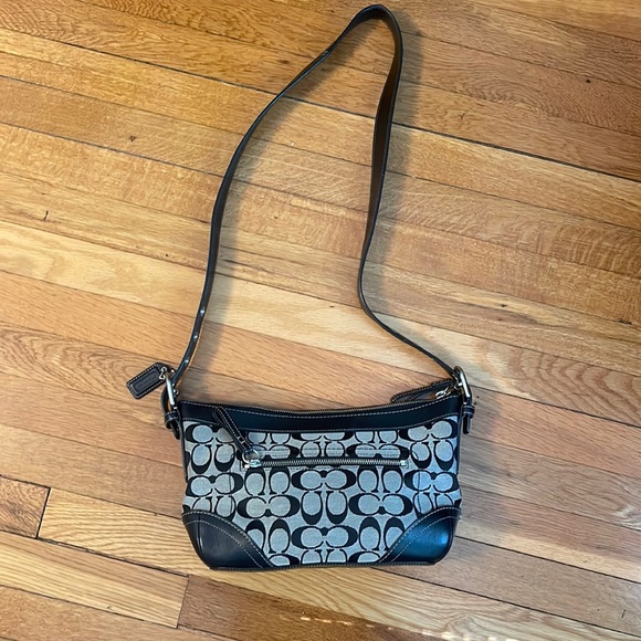 Black and Grey Coach Bag - Picture 1 of 6
